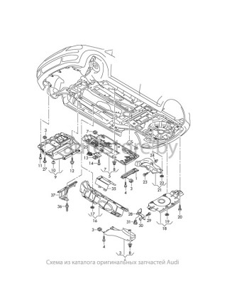 Защита двигателя AUDI A3 2004-2013 г.в. (бензин)
