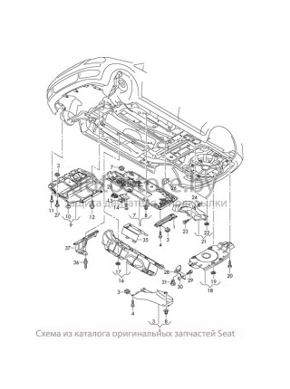 Защита двигателя SEAT LEON II (бензин) 2005-2012 г.в.